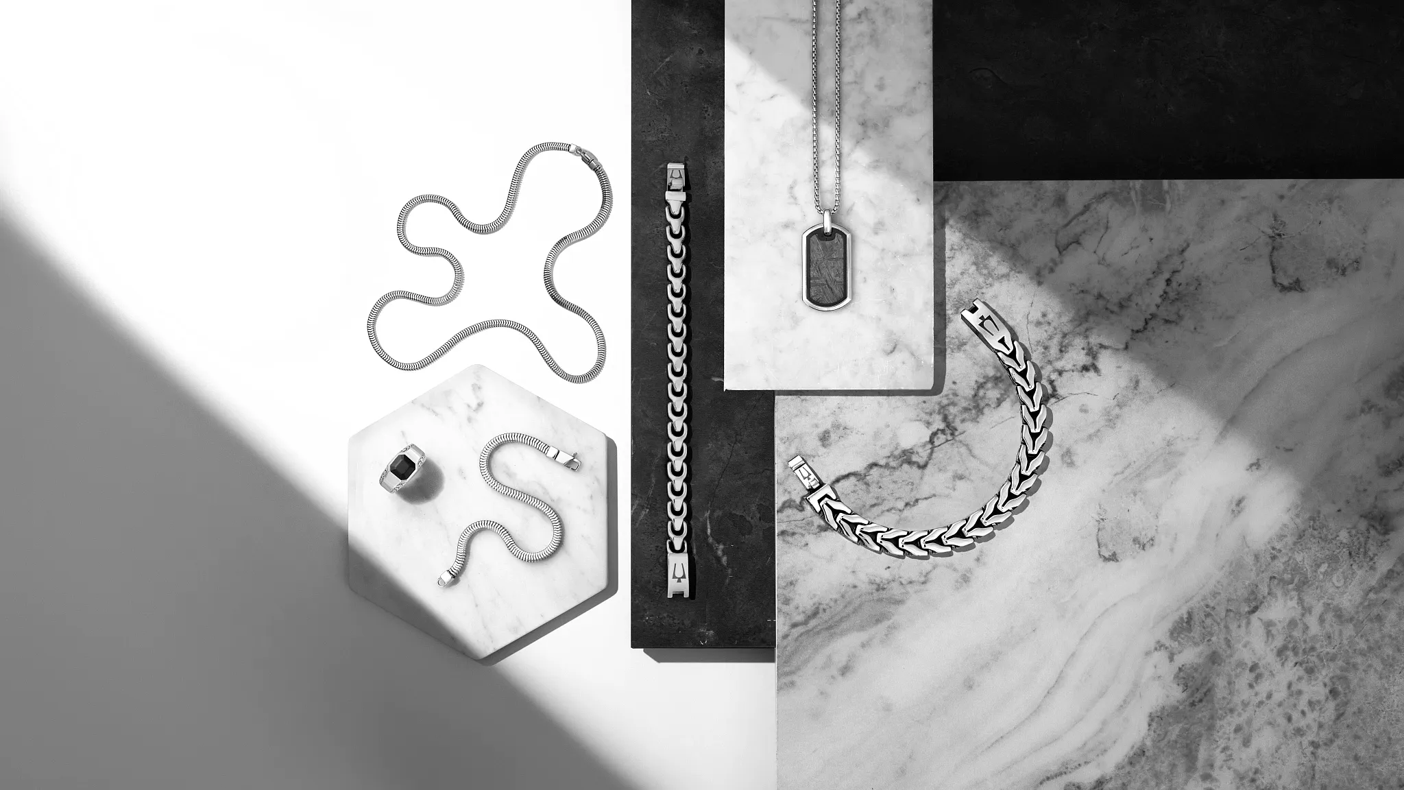 Dial Icon Squared Snake Chain Bracelet BVB1203-WSNA | Bulova